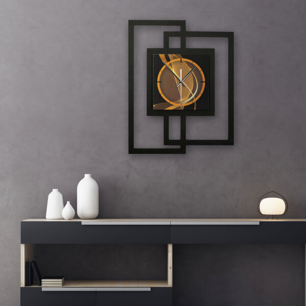 Dynamic – Fenora Metallic Wanduhr aus Alu & MDF