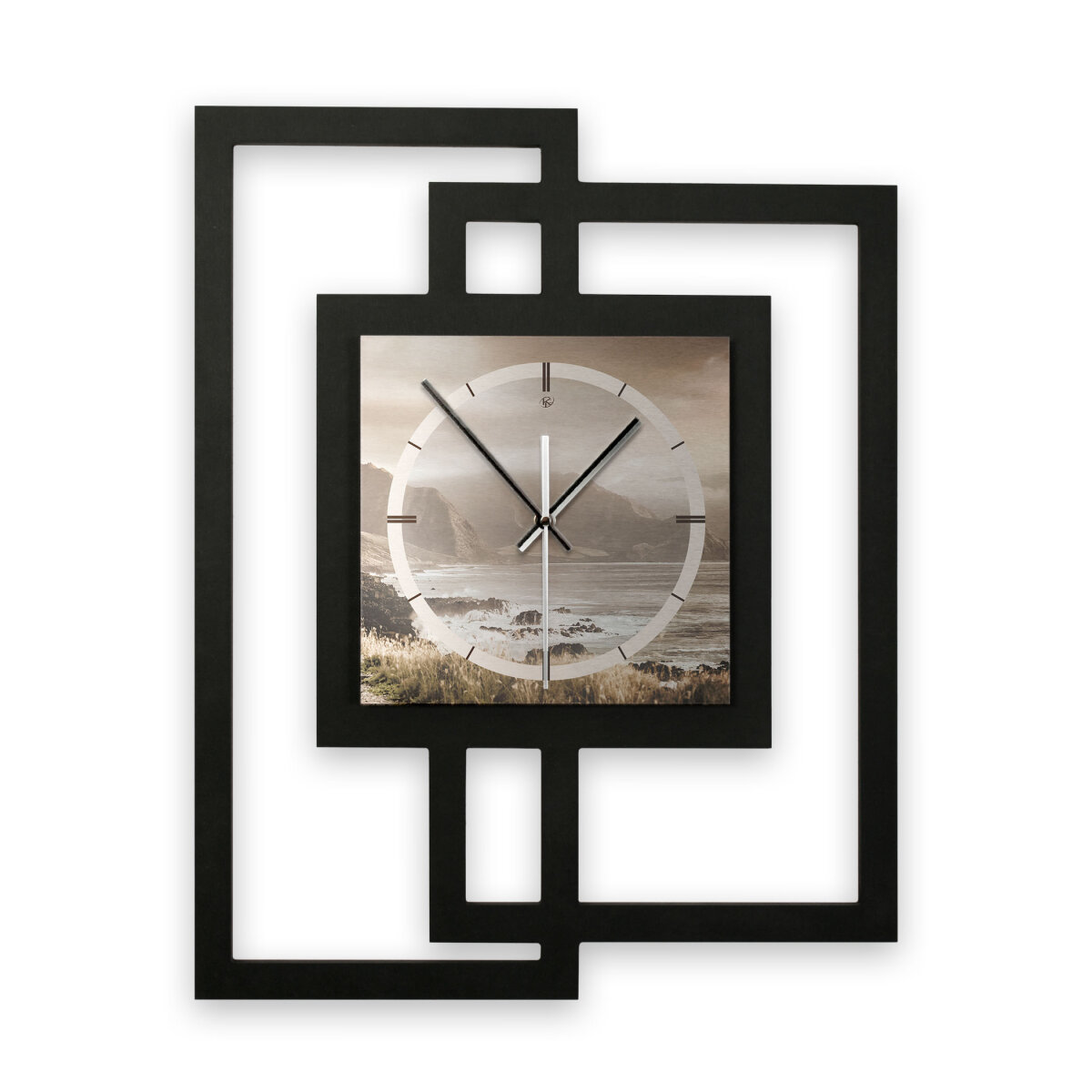 Küste – Fenora Metallic Wanduhr aus Alu & MDF