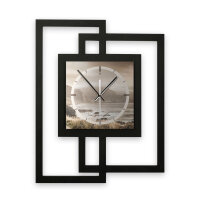 Küste – Fenora Metallic Wanduhr aus Alu & MDF
