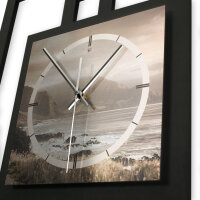 Küste – Fenora Metallic Wanduhr aus Alu & MDF