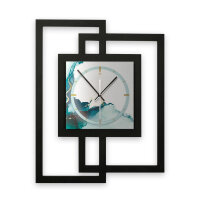 Turquoise – Fenora Metallic Wanduhr aus Alu & MDF