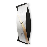 Gold & Silver – Curvona Metallic Wanduhr aus Alu & MDF