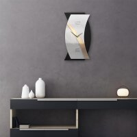 Gold & Silver – Curvona Metallic Wanduhr aus Alu & MDF