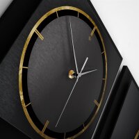 Golden Rings – Trivio Metallic Wanduhr aus Alu & MDF