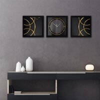 Golden Rings – Trivio Metallic Wanduhr aus Alu & MDF