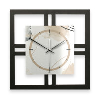 Abstract Elegance – Quadria Metallic Wanduhr aus Alu & MDF