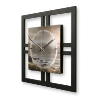 Küste – Quadria Metallic Wanduhr aus Alu & MDF