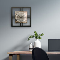 Küste – Quadria Metallic Wanduhr aus Alu & MDF