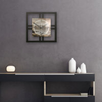 Küste – Quadria Metallic Wanduhr aus Alu & MDF