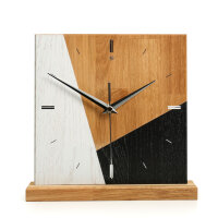 Triangle – Designer-Standuhr aus Massivholz Buche oder Eiche
