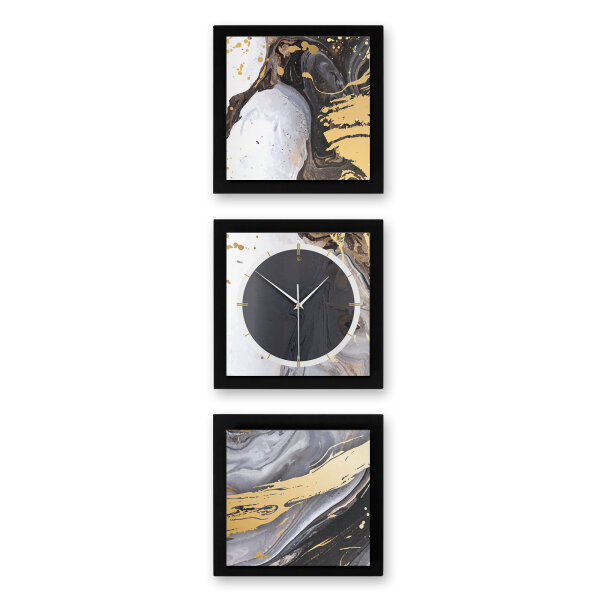 Liquid – Trivio Metallic Wanduhr aus Alu & MDF