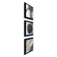 Liquid – Trivio Metallic Wanduhr aus Alu & MDF