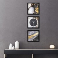Liquid – Trivio Metallic Wanduhr aus Alu & MDF