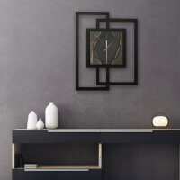 Dark Elegance – Fenora Metallic Wanduhr aus Alu & MDF