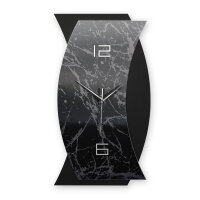 Dark Pattern – Curvona Metallic Wanduhr aus Alu & MDF