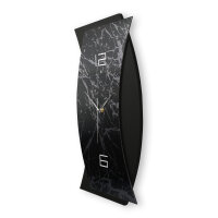 Dark Pattern – Curvona Metallic Wanduhr aus Alu & MDF