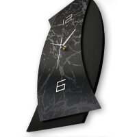 Dark Pattern – Curvona Metallic Wanduhr aus Alu & MDF