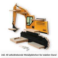 Bagger Musikbox-Regal aus MDF – passend für Toniebox® & Figuren