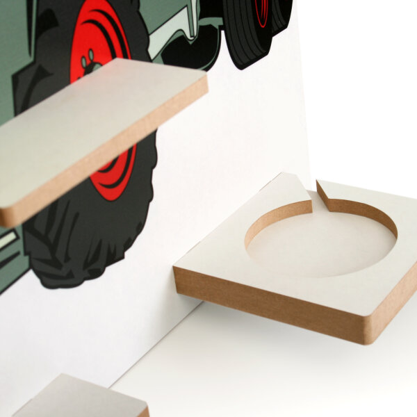 Traktor Musikbox-Regal aus MDF – passend für Toniebox® & Figuren