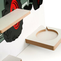 Traktor Musikbox-Regal aus MDF – passend für Toniebox® & Figuren