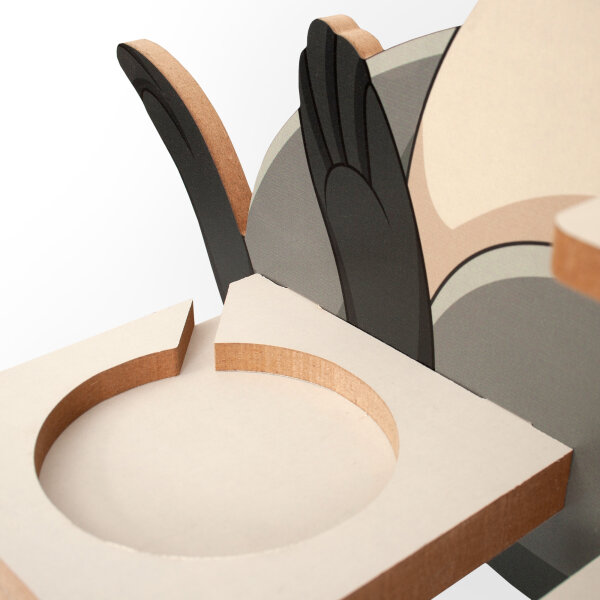 Waschbär Musikbox-Regal aus MDF – passend für Toniebox® & Figuren