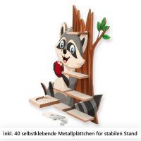 Waschbär Musikbox-Regal aus MDF – passend für Toniebox® & Figuren