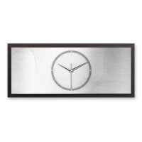 Silver Net – Panora Metallic Wanduhr aus Alu & MDF