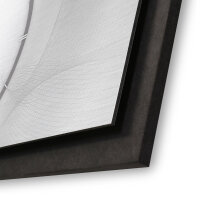 Silver Net – Panora Metallic Wanduhr aus Alu & MDF