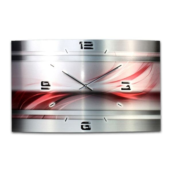 Abstrakt Metallic Designer-Wanduhr mit leisem Uhrwerk aus...