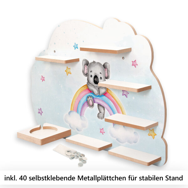 Koala Regenbogen Musikbox-Regal aus MDF – passend...