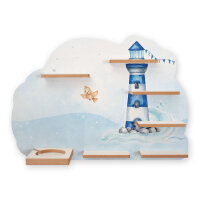 Leuchtturm Musikbox-Regal aus MDF – passend für Toniebox® & Figuren