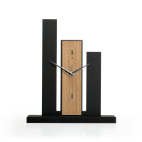 Stairs – Designer-Standuhr aus MDF mit Alu, Echtholz oder Steinfurnier