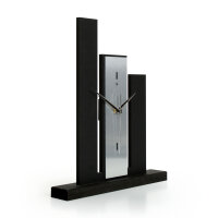Stairs – Designer-Standuhr aus MDF mit Alu, Echtholz oder Steinfurnier