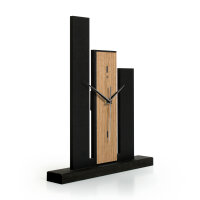 Stairs – Designer-Standuhr aus MDF mit Alu, Echtholz oder Steinfurnier