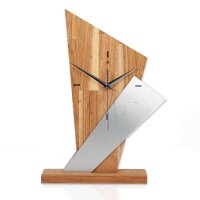 Brown Arrow – Designer-Standuhr aus Massivholz mit Alu-Applikation