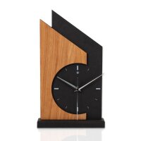 Skyscraper – Designer-Standuhr aus MDF mit Alu, Echtholz oder Steinfurnier