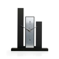 Stairs – Designer-Standuhr aus MDF mit Alu, Echtholz oder Steinfurnier