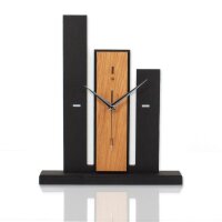 Stairs – Designer-Standuhr aus MDF mit Alu, Echtholz oder Steinfurnier