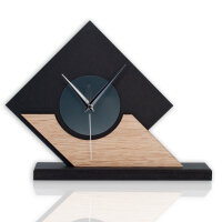 Linea – Design-Tischuhr aus MDF mit Echtholzfurnier & Alu