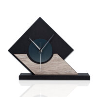 Linea – Design-Tischuhr aus MDF mit Echtholzfurnier & Alu